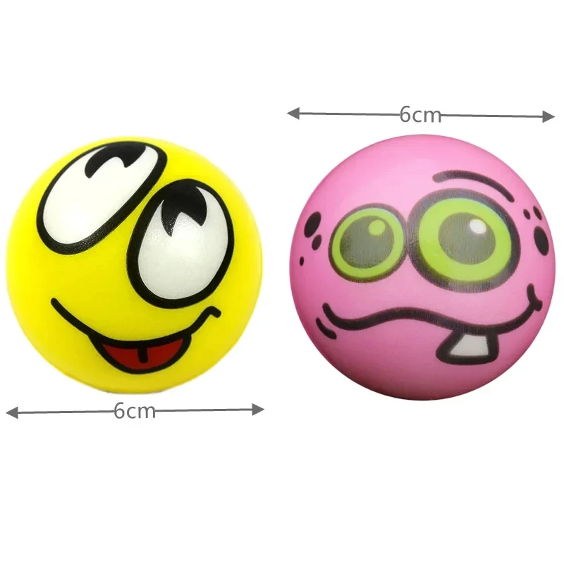 IkToy-Balle de dehors en Mousse PU pour Enfant et Adulte, 12 Pièces, Éponge Souple, Drôle, Soulignée, Squeeze, Smiley Face, Grimace