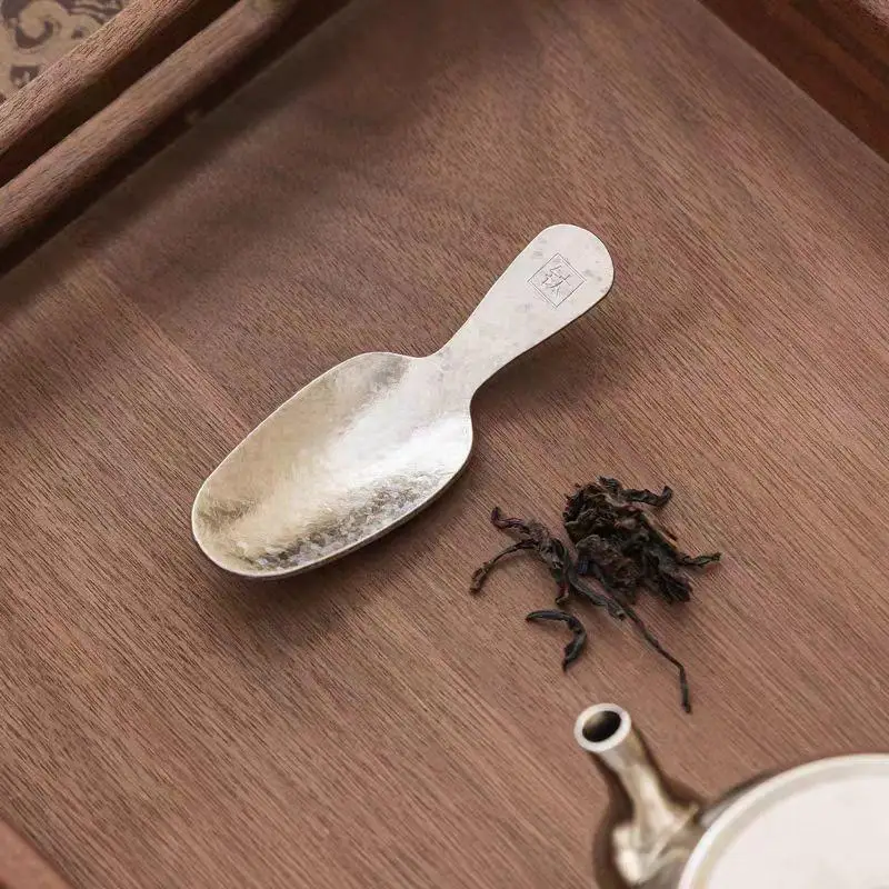 Pure Titanium Mini Teaspoon Lightweight Tea Leaf Special Tea Spoon Outdoor Household High-end Tableware Tea Set Accessories