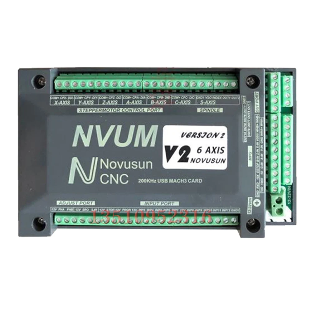 ปรับปรุงใหม่ Mach3-nvum Usb Nvem Ethernet 3-6แกน Cnc Motion ระบบควบคุม + Nvmpg ดิจิตอลจอแสดงผล Handwheel mpg