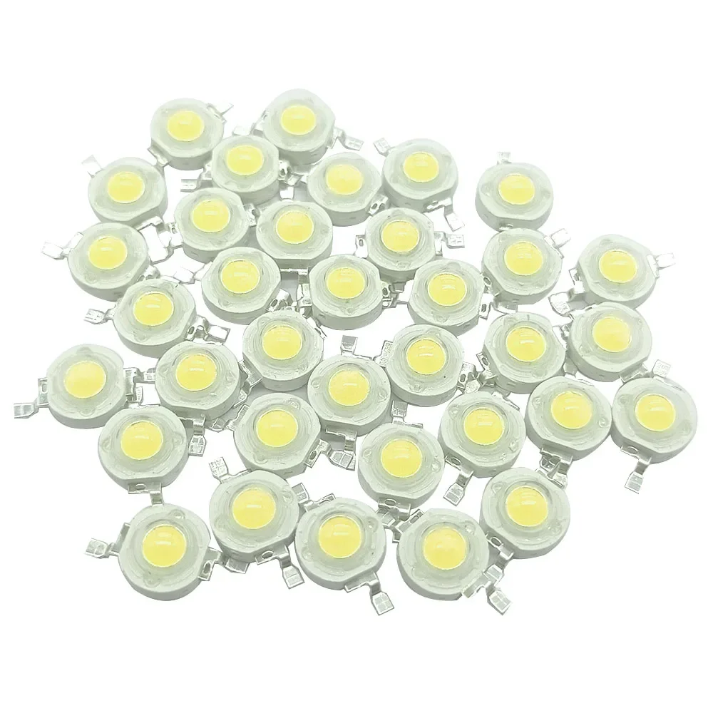 30 sztuk 1W 3W Chip LED lampa o wysokiej mocy diod SMD COB ciepłe zimne białe czerwone zielone niebieskie żółte koraliki o pełnym spektrum