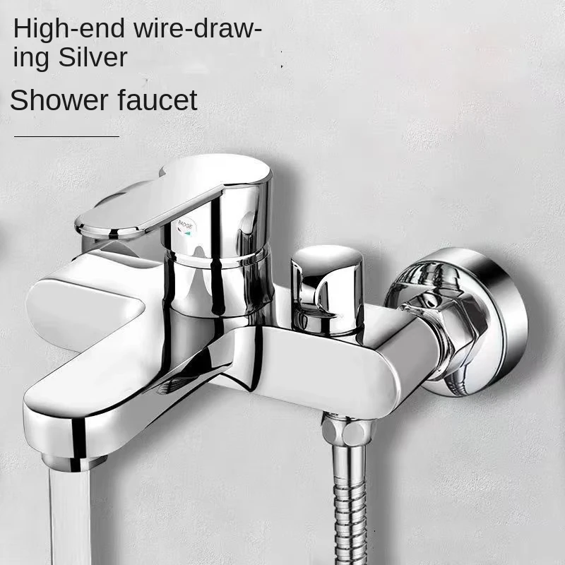 Grey/Silver T-Shaped Shower Set: Suitable for RVs and Camper Vans, Tool-Free Installation, Leak and Explosion-Proof.