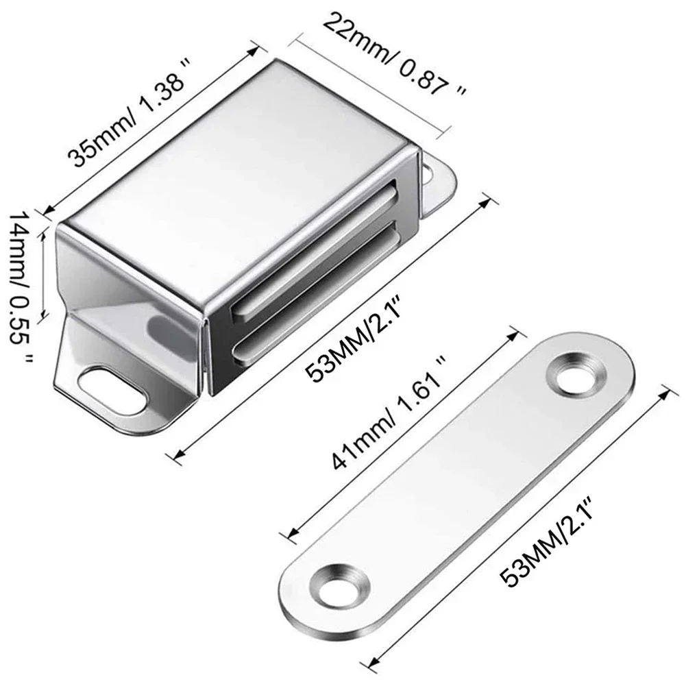 ALLGOOD Chiusura magnetica per porta Jiayi Forti magneti per armadio resistenti 10 kg Porta da cucina per armadi Cassetti Porta scorrevole per schermo