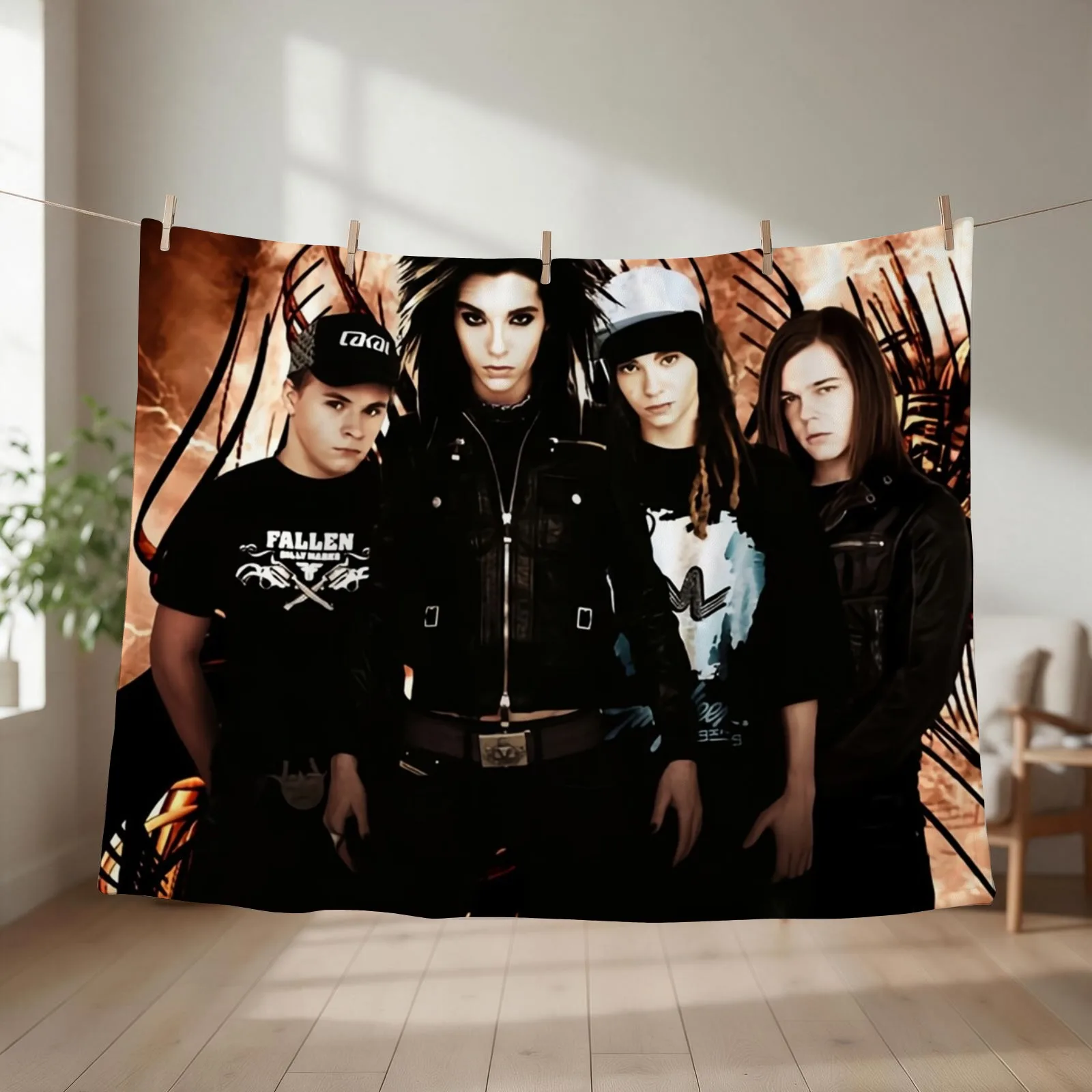 The Tokio Hotel Fire Throw Blanket couch cozy soft plush fuzzy picnic outdoor blanket