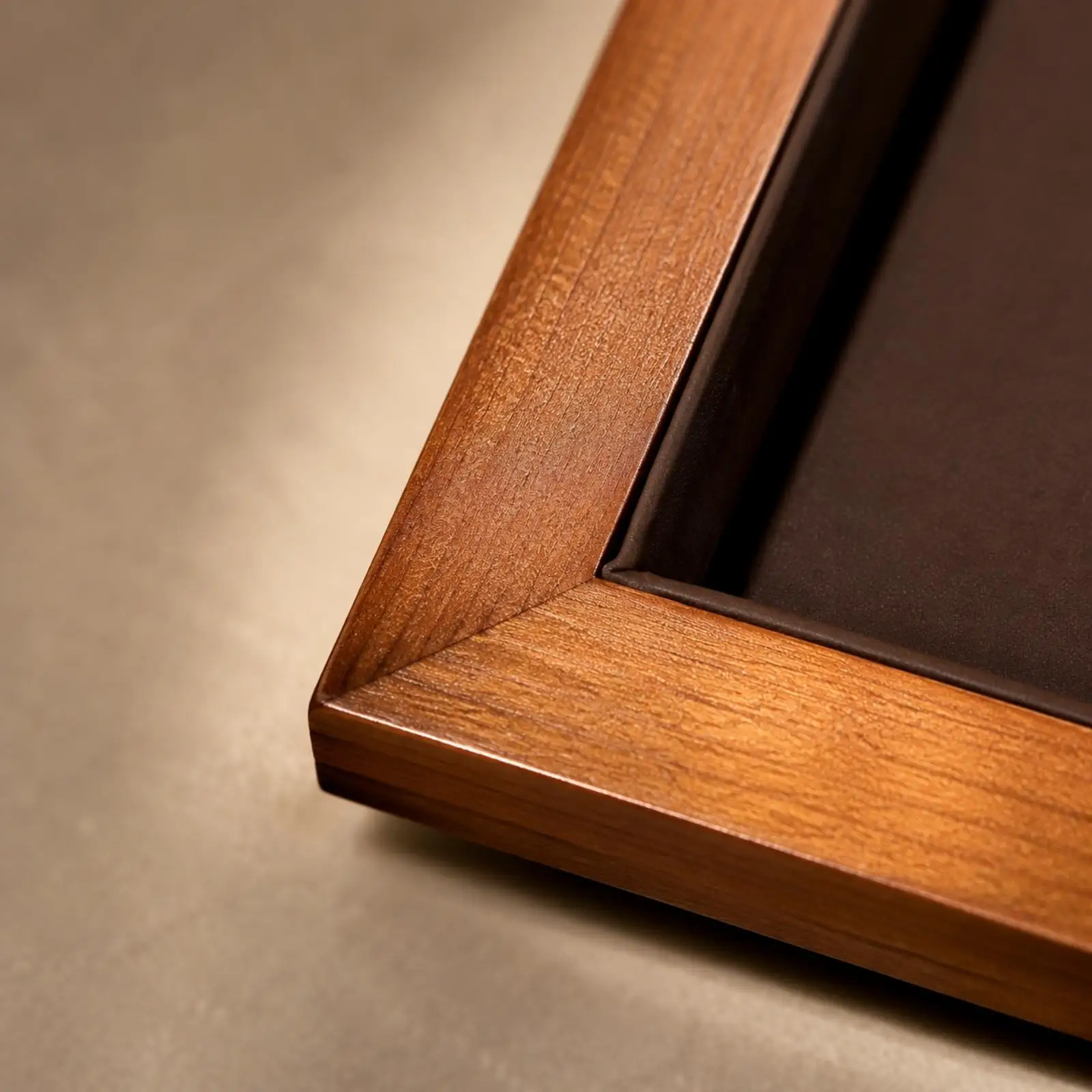 Chamfered Wooden Jewelry Display Tray for Rings Necklaces Bracelets Pendants Organizer Storage Box for Vanity Counter