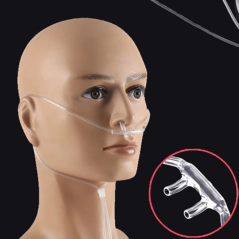 1PCS Disposable Nasal Oxygen Tube Oxygen Concentrator 1.5/1.8/3/4/5M Double Nasal Cannula Oxygen Delivery Tube Double Nose Frame