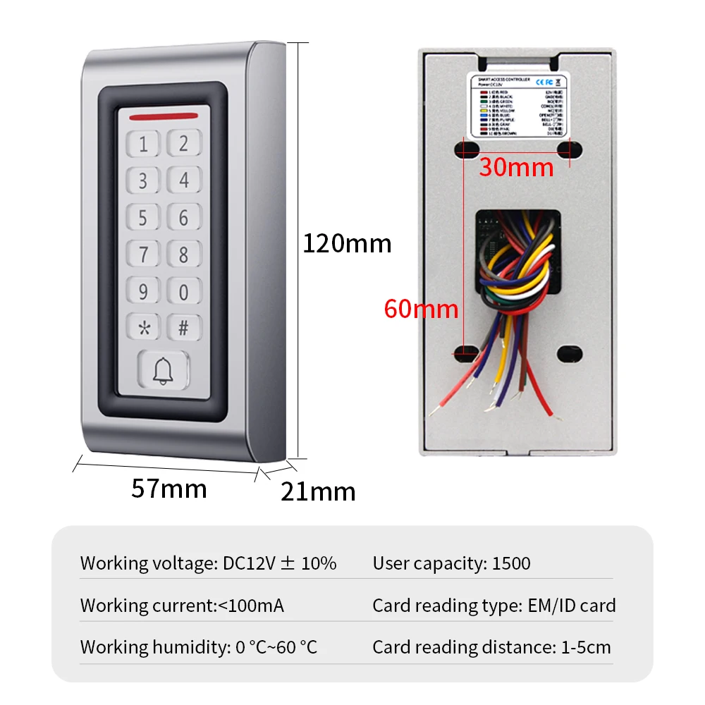 RFID Access Control System Keypad security protection Electronic Gate Opener Home Digital  for Eletric Magnetic Smart Door Locks