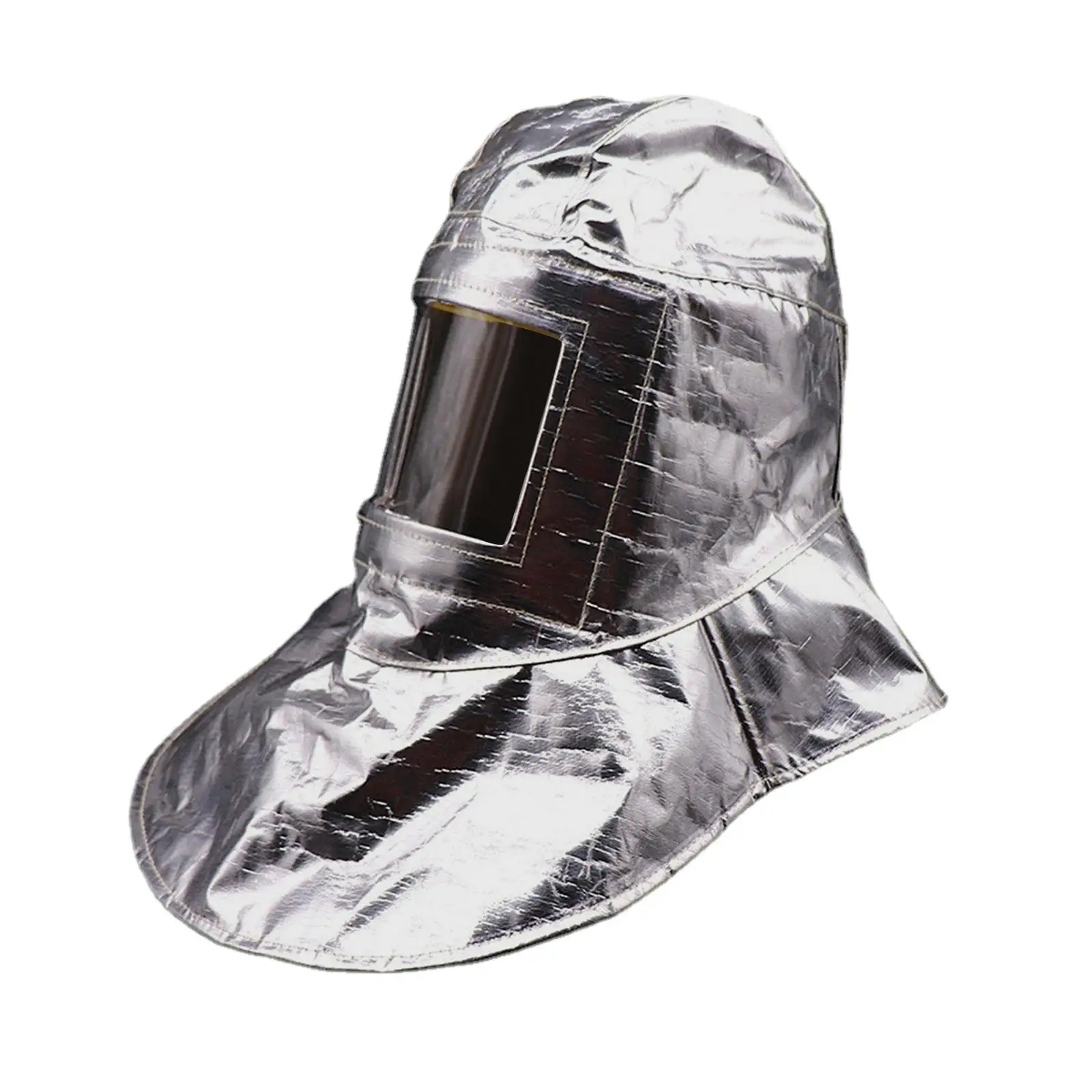 Fire Resistant Suit Helmet Aluminum Foil Hood Anti Thermal Durable Face Protective Accs Fireproof for Welding Firefighting