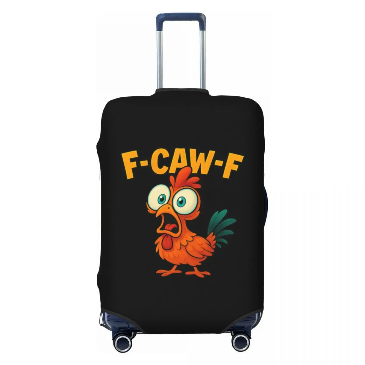 Custom F-Caw-F Chicken Suitcase Cover Washable Luggage Covers Protector for 18-32 inch