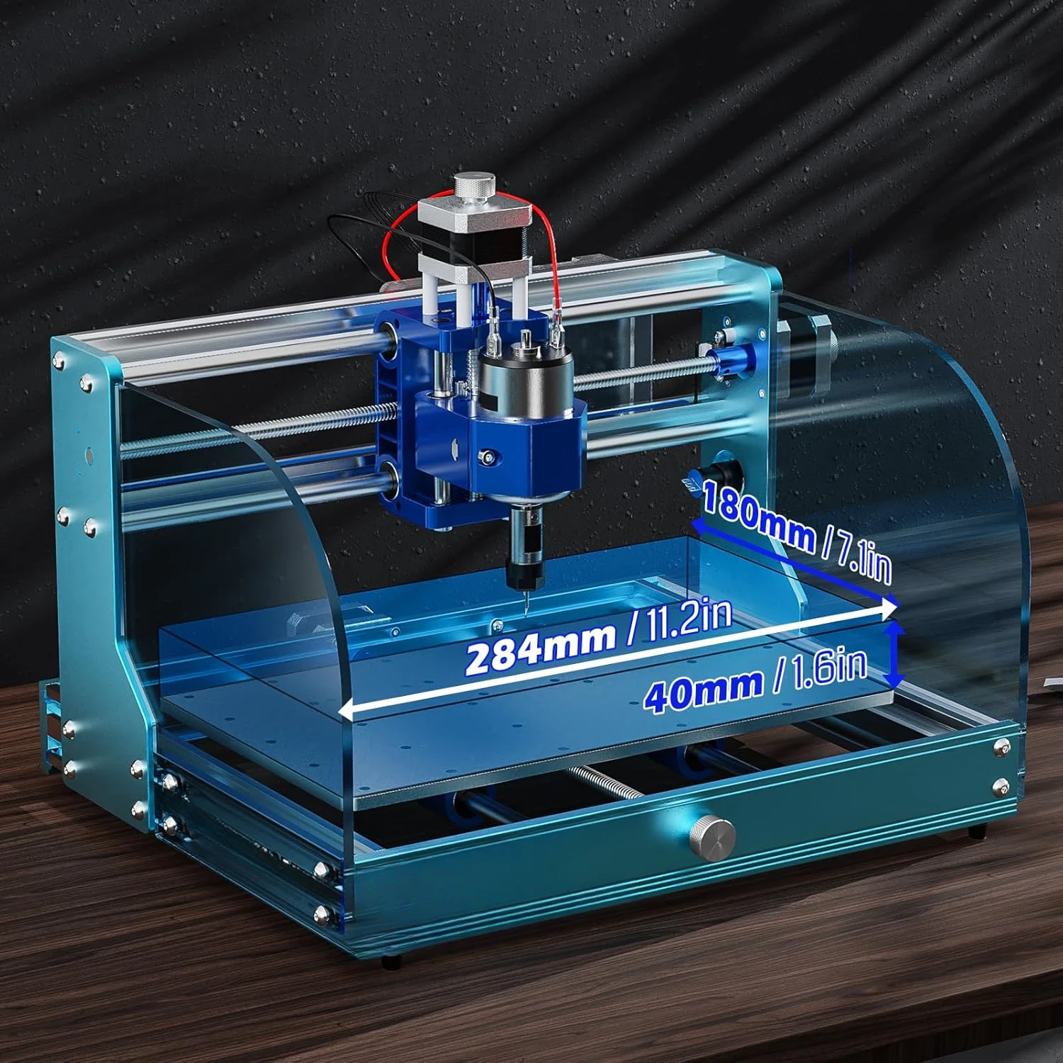 CNC Router Machine for Beginner, Mini Milling Engraver Kit with Z-Probe, Limit Switches, E-Stop