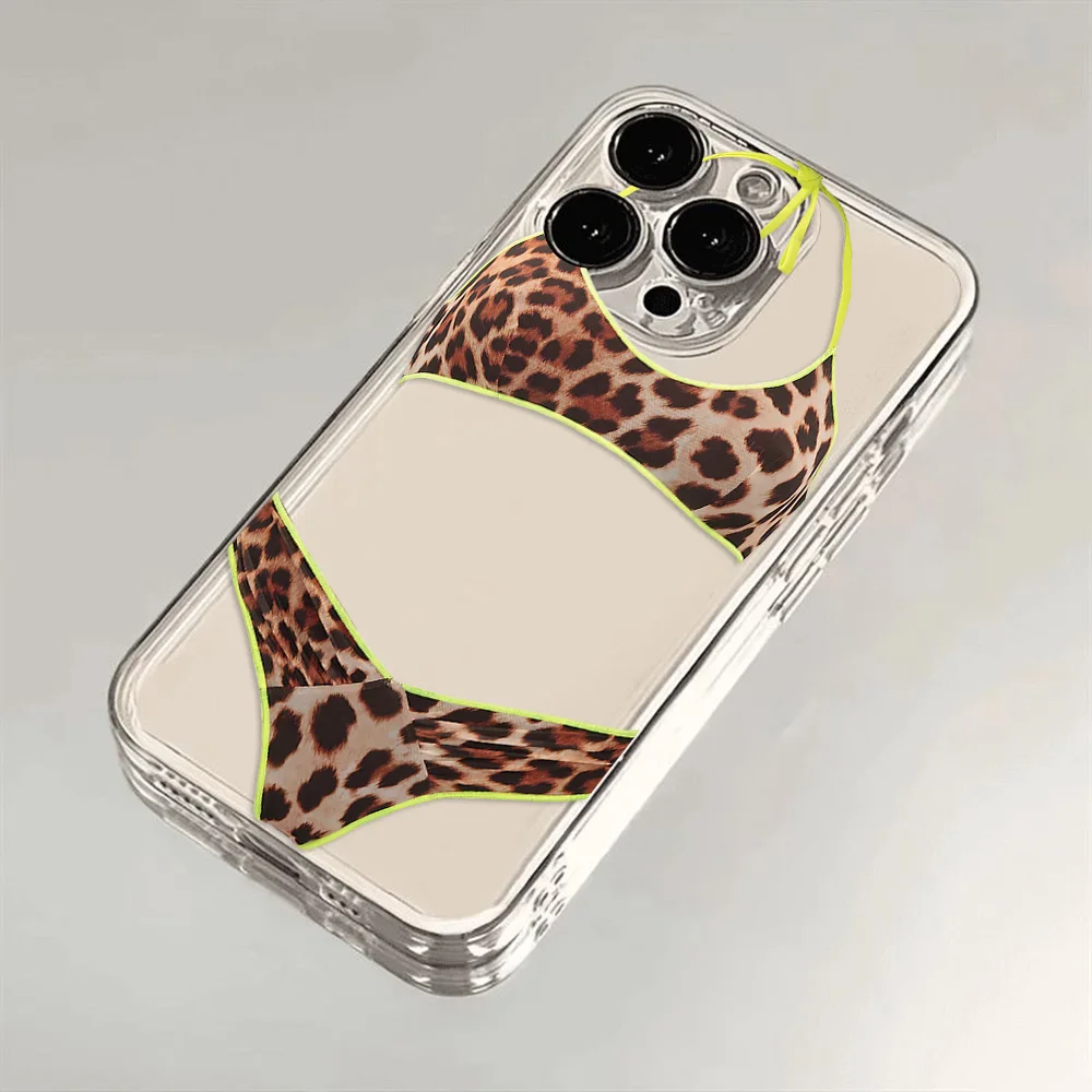 Leopard print Briefs Bikini Phone Case For iPhone 16 15 14 13 12 11 Pro Max Mini X XS SE 7 Plus 16E Shockproof Transparent Cover - Image 6