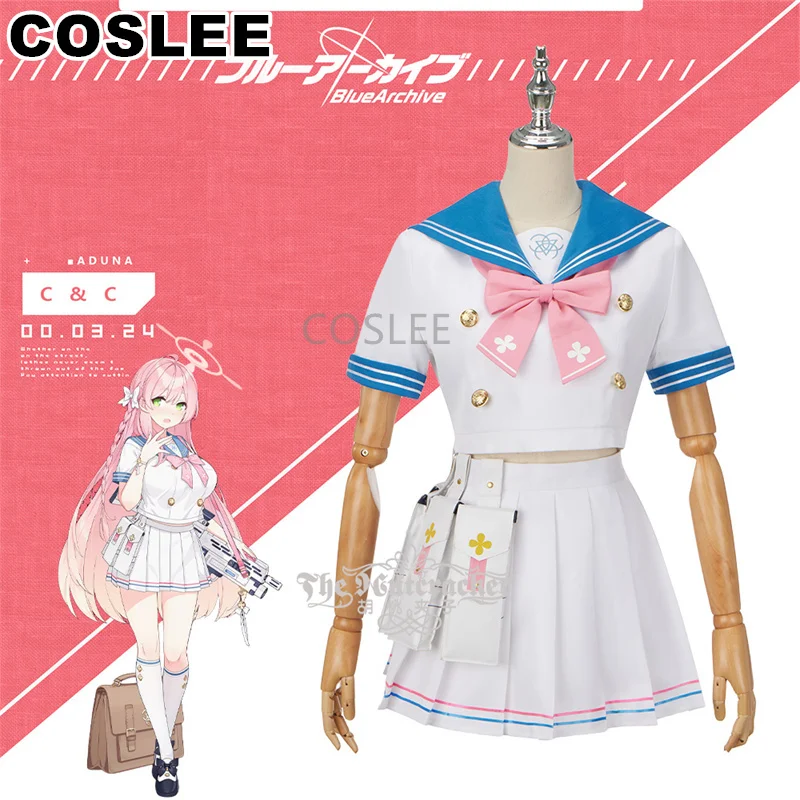 COSLEE Blue Archive Urawa Hanako Cosplay Costume Game Suit Daily Dress Uniform Top Skirt Halloween Party Outfit Women XS-3XL New