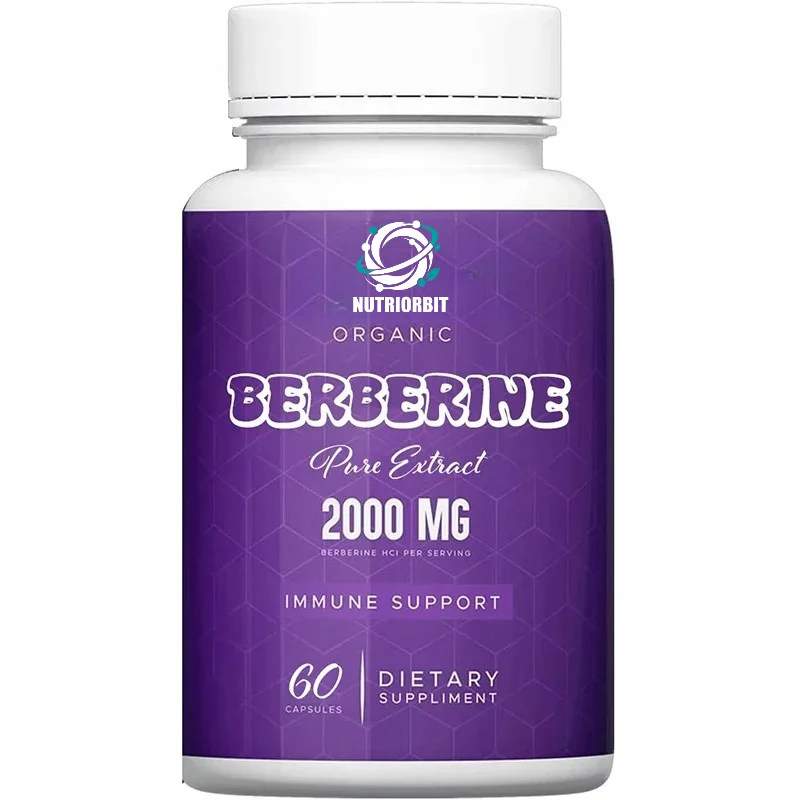 Organic Berberine Extract 2000mg, Vegan, Non GMO Immune Support, Berberine Hydrochloride Supplement, 60 Capsules