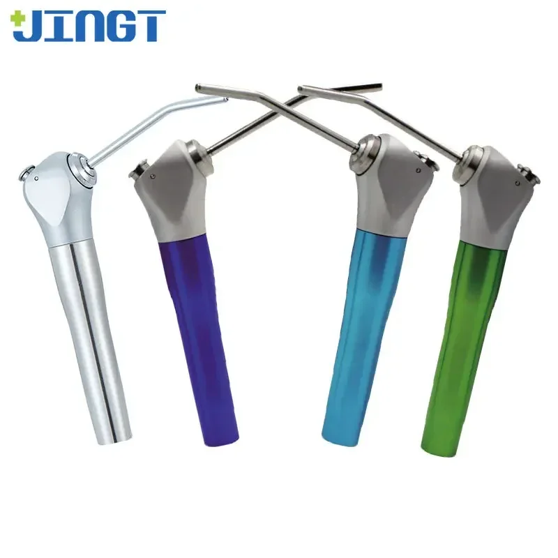 

Triple Gun Head Dental Turbine: Three-Way Nozzle in Stainless Steel, Multi-Use Water Air Spray, Colored Tips for Better Accuracy