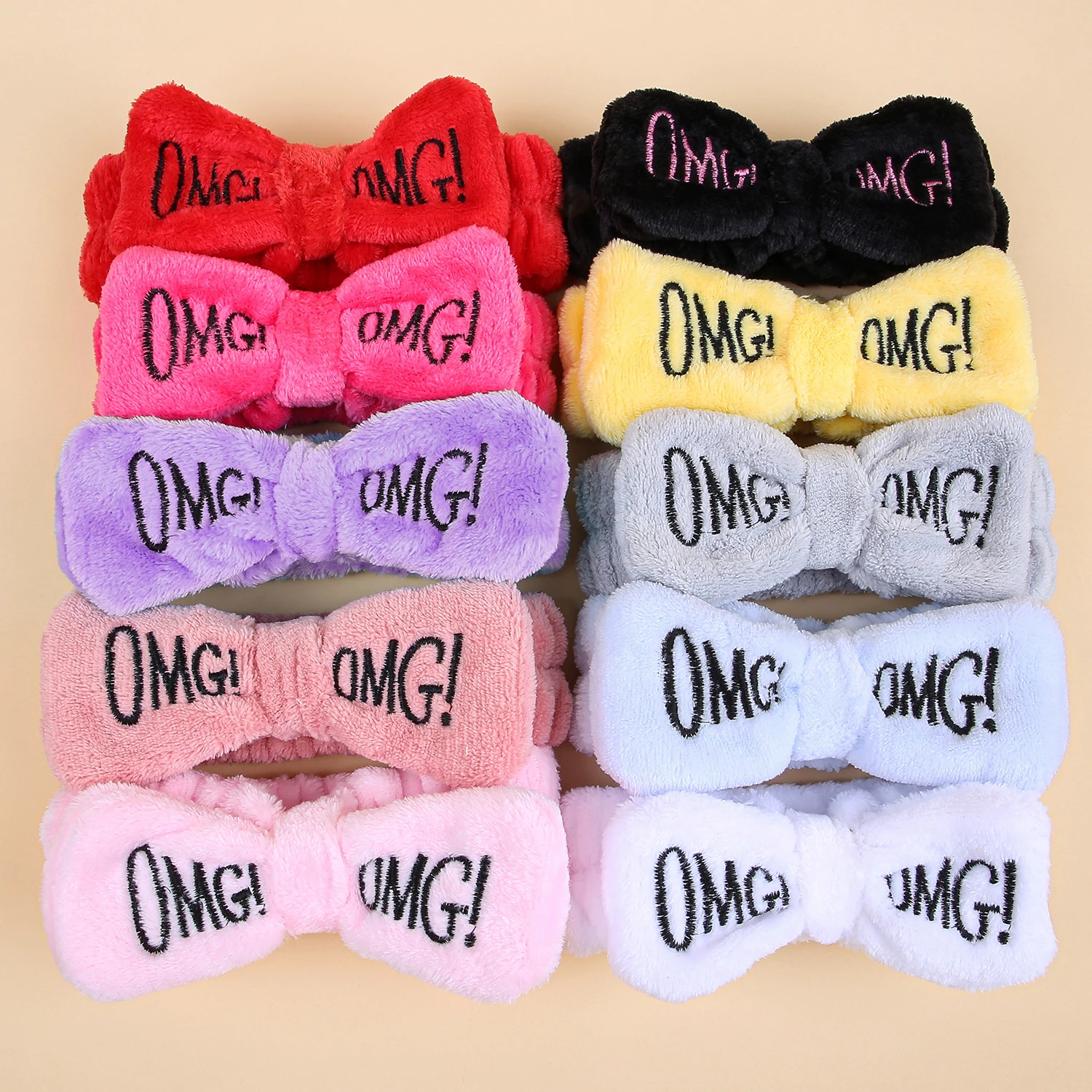 1/10PCS Women Headbands for SPA Makeup and Washing Face Love Hair Bows Headband Elastic Hairbands Headwear for Girls Women