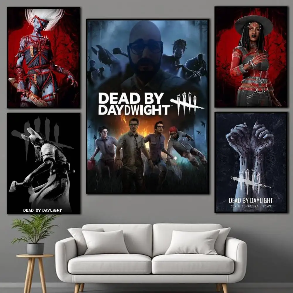 DBD Game Dead by D-Day-lighT Poster Self-adhesive Art Waterproof Paper Sticker Coffee House Bar Room Wall Decor