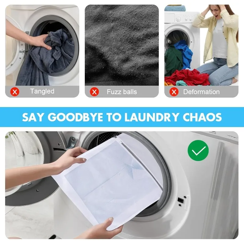 [A38F!NEW!】 For Washing Machine Compatible 6-Pack Mesh Laundry Bags-Polyester For Delicates Fine Mesh For Jackets