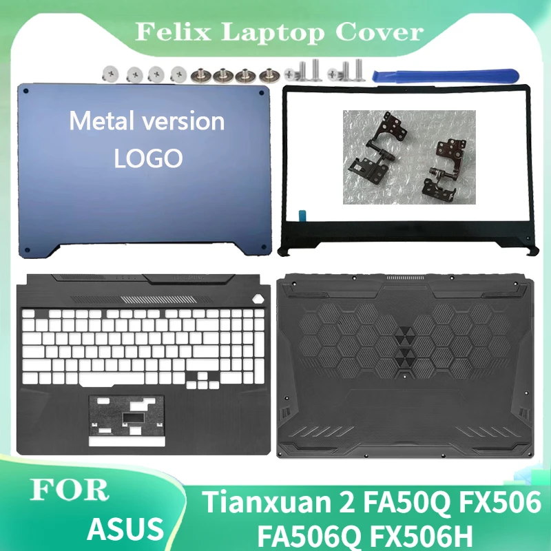 tampa traseira do lcd do portatil para asus tianxuan tampa dianteira descanso de palma tampa inferior dobradica novo fa50q fx506 fa506q fx506h 01