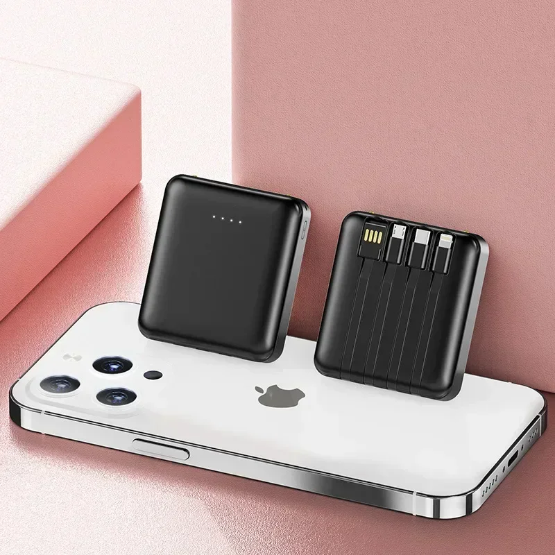 Mini Convenient Charging Bank Mobile Power Fast Charge Large Capacity Pocket Portable Mobile Power Gift Ultra-thin 6000 Mah