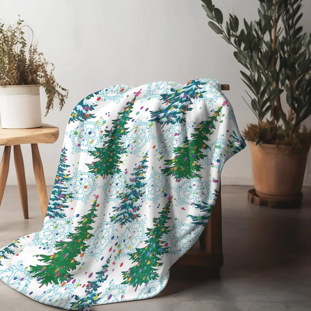 TU Cozy Christmas Throw Blanket Soft Flannel Winter Warm Decorative Reversible Holiday Home Decor Gift Festive Design Luxury Tex