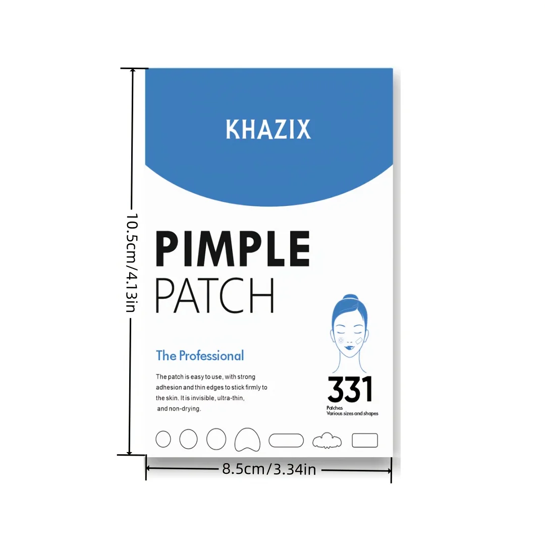 Large Pimple Patches for Face, Hydrocolloid Acne Patches, Variety Shapes Zit Covers, Moon, Strip, Square, Rectangle, Nose Strip