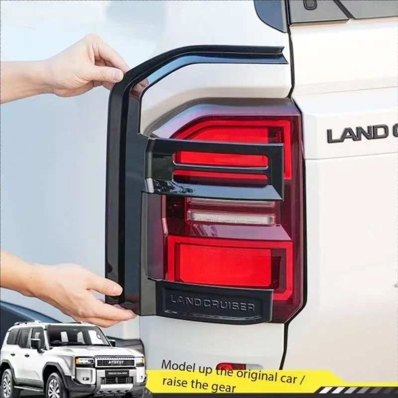 

Bright black ABS wear-resistant protection accessories for Toyota Prado LC250 2024 2025 exterior taillight decoration
