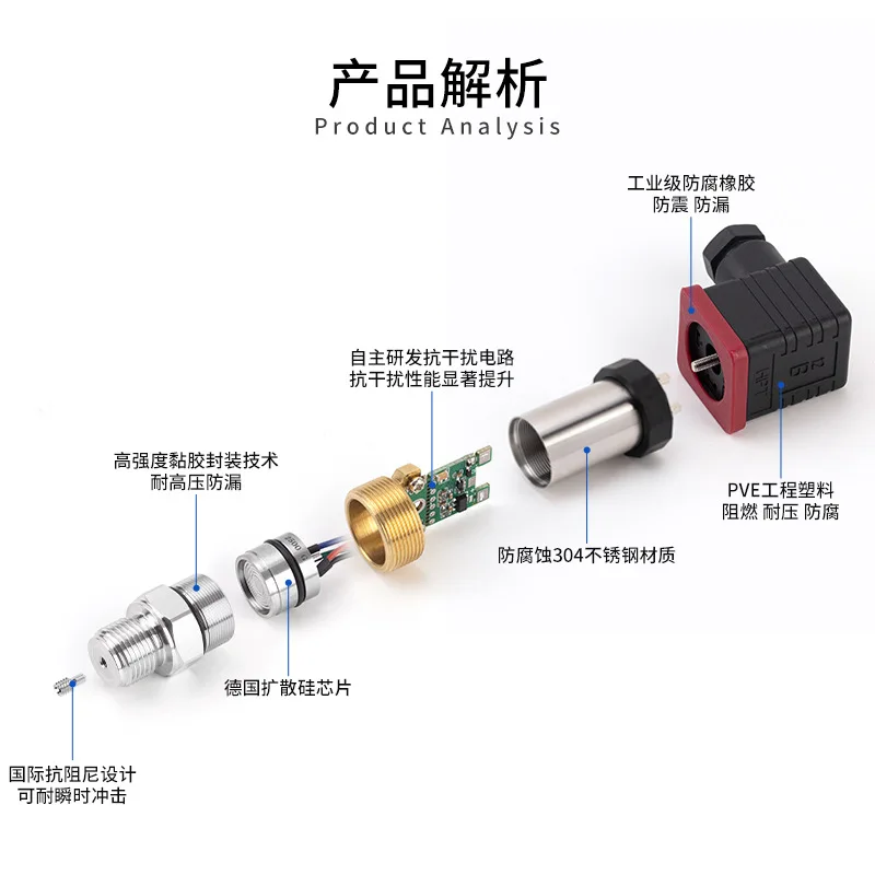 Hydraulic equipment pressure transmitter RS485 compact high-precision pressure sensor