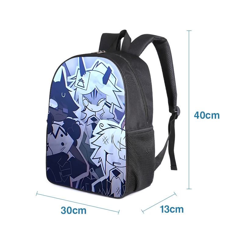 3PCS Fundamental Paper Education Cartoon Printed Backpack Anime Cute Pencil Bag Creative Cross Body Bags Casual Stationery Gifts