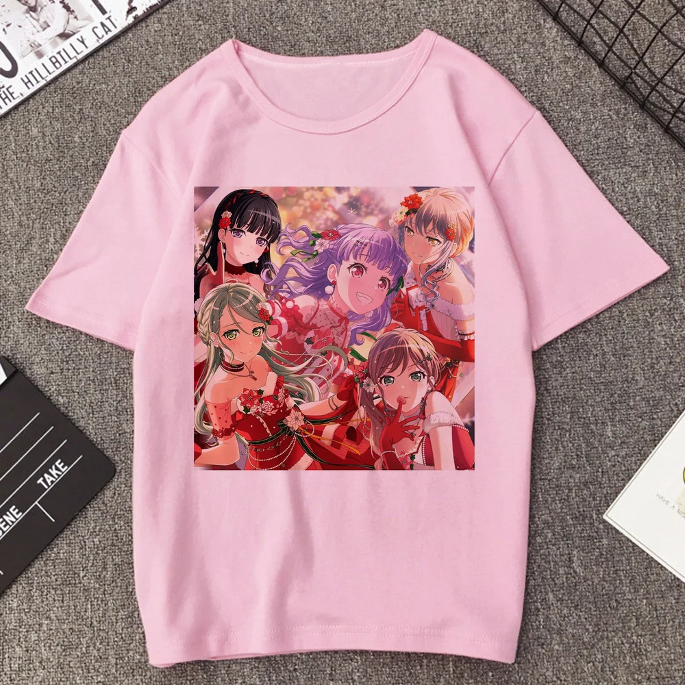 Bang Dream top tees teen clearance sales goth cheap funny gothic top tees anime streetwear gyaru emo 80s
