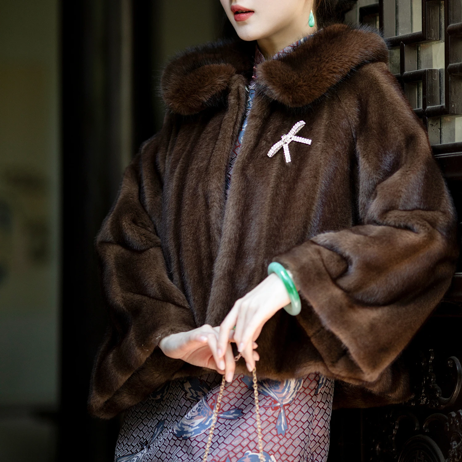 

Пальто из искусственного меха Sweet Mocha с эффектом омбре, женское, винтажное, теплое, с длинными рукавами, отложным воротником, утолщенное, с прямым подолом