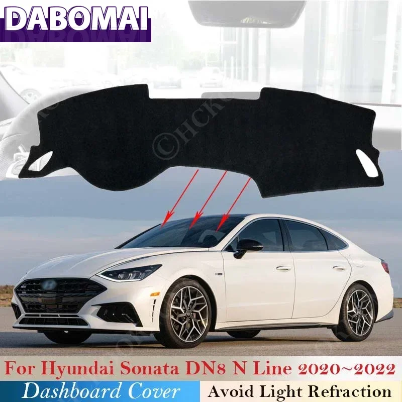 

Подушка для солнцезащитного козырька с защитой от УФ-лучей, автомобильные аксессуары, чехол для приборной панели, коврик для приборной панели, ковер для Hyundai Sonata DN8 N Line 2020 2021 2022