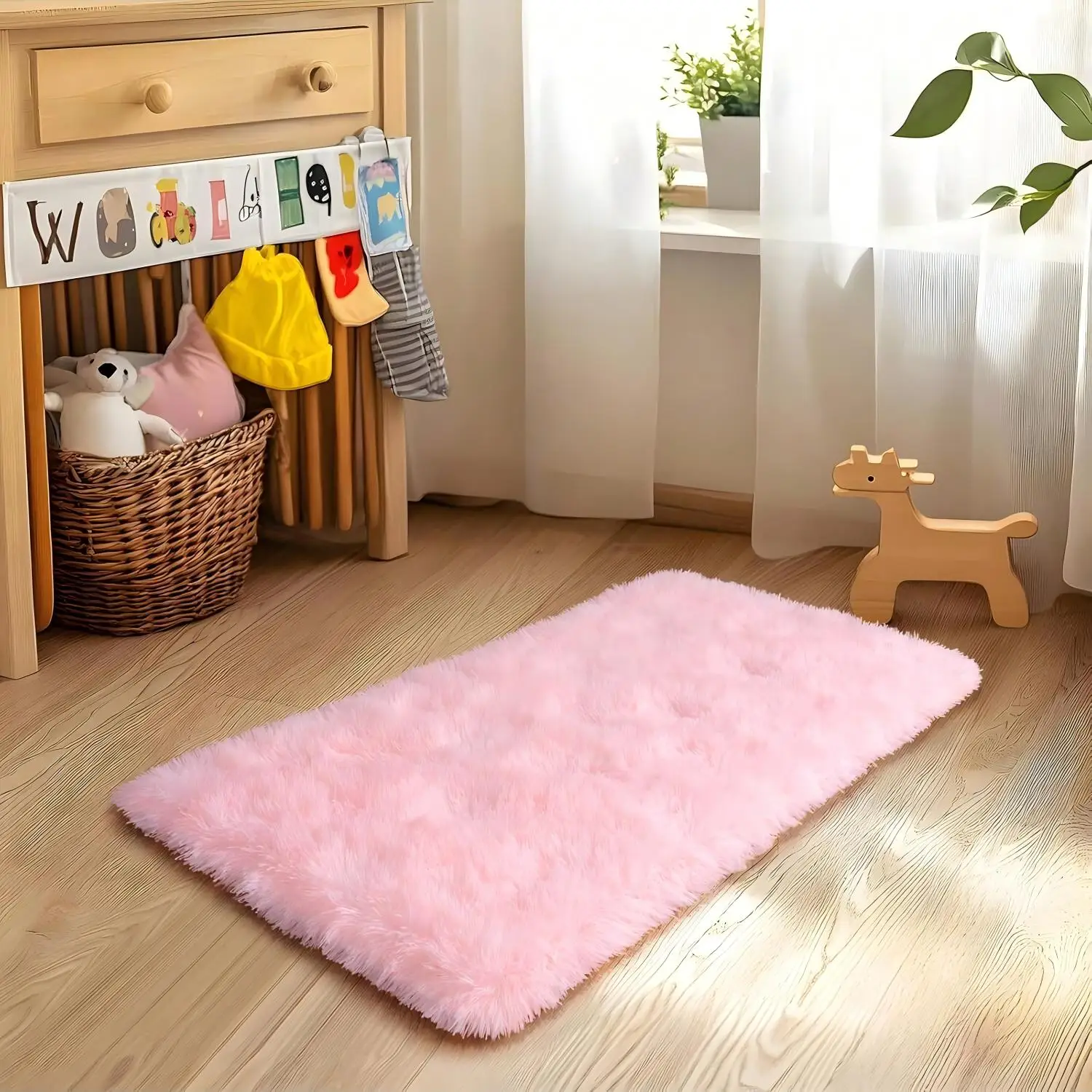 

Мягкие ковры для гостиной, нескользящие, толстые, плюшевые, для зимы, пушистые, из искусственного велюра, нежно-розовые.