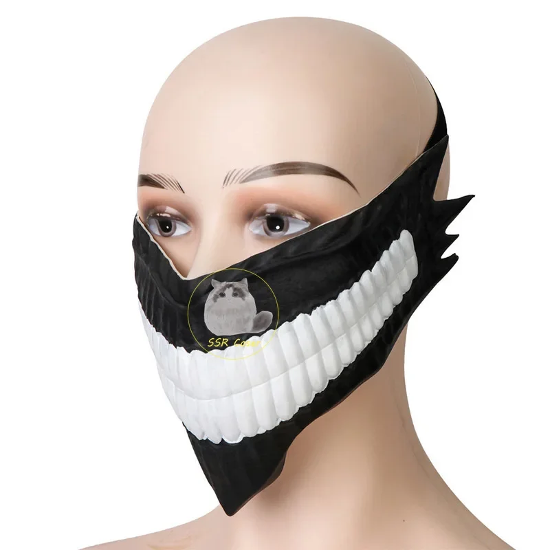 CosplayAnime Dandadan تأثيري كين تاكاكورا Okarun الشيطان اللاتكس قناع اللاتكس قناع هالوين الوحش الدعامة اكسسوارات عيد الميلاد كوس