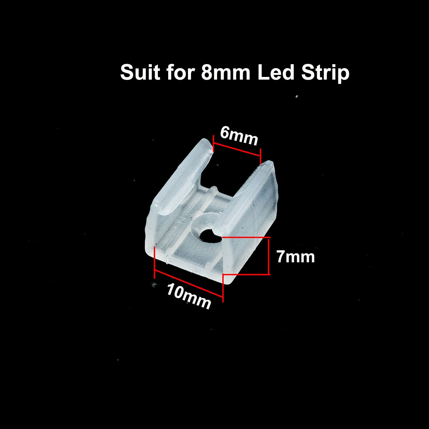 6mm 8mm Neon LED Strip Fix Clips Connector and Screws For Fixing 2835 Neon COB/Light Plastic Buckle Accessories5-100pcs