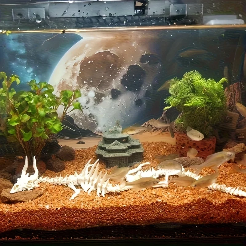 Gelenkige drachenförmige Fischgräten-Dekoration: Flexibler Rücken mit beweglichen Gelenken, Gelenk-Kiel für Aquarien und Heimdekoration – Detail 5