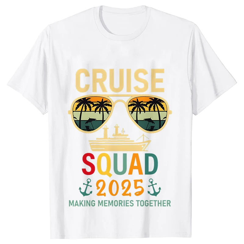 Funny Holiday Trip Shirt Family Cruise 2025 Making Memories Together T-shirts Cruise Trip T-shirts Family Matching Outfits