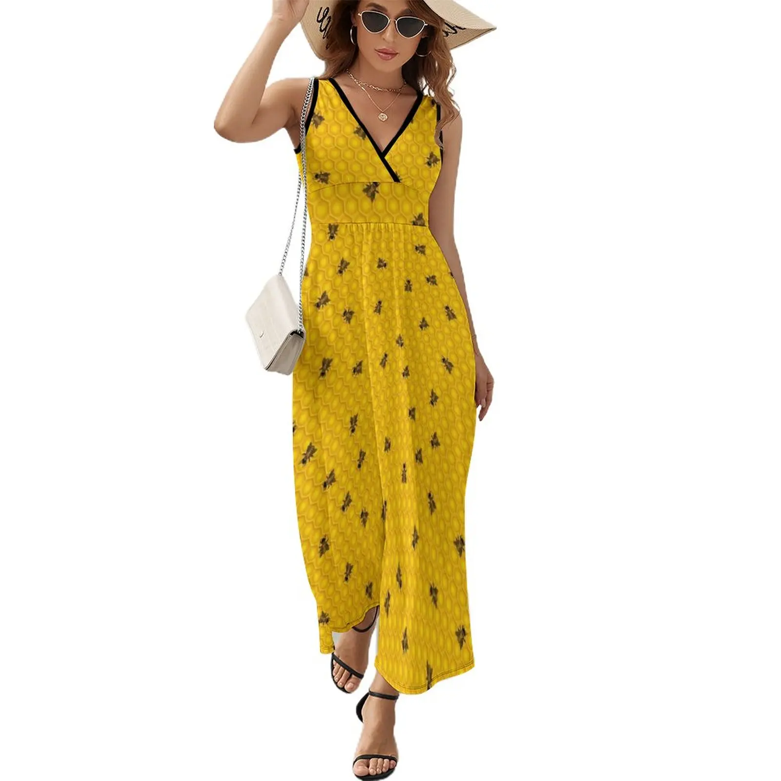 Honeycomb Sleeveless Dress beach dresses Dress woman summer dresses women 2023 women's fashion dresses