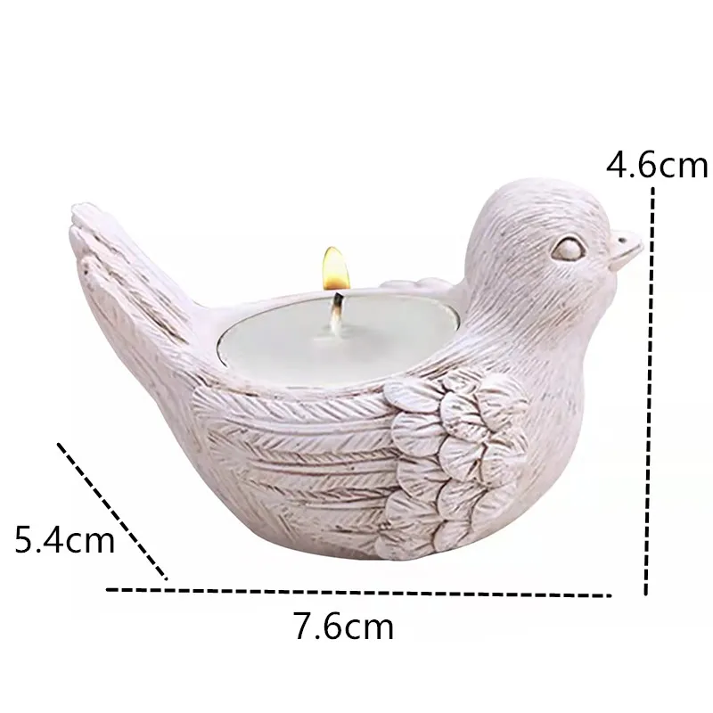 Candle Holders Resin Statue Candlesticks For Decoration Table Candleholder Sculpture Ornaments Living Room Mini Bird Elephant