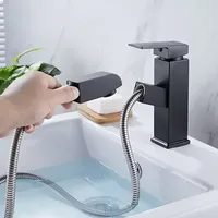 Stainless Steel Bathroom Single Handle Basin Faucets Pull Out Mixers Sink Faucet Washbasin Taps Tapware Deck Mounted