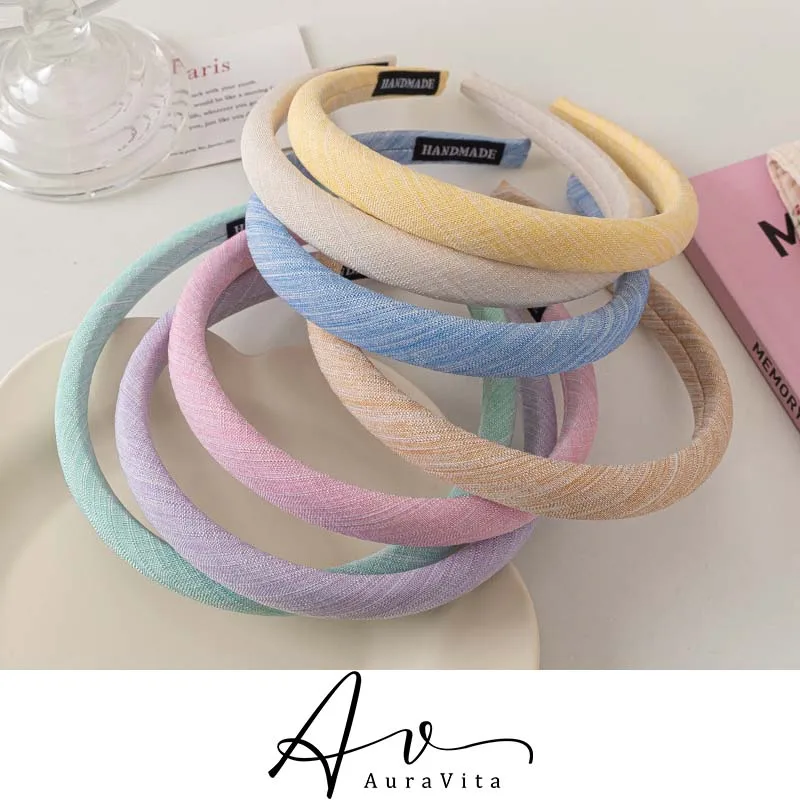 

2024 New Trend Solid Color Fabric Geometric Headband School Leisure Party Minimalist Hair Hoop Women's Elegant Hair Accessories