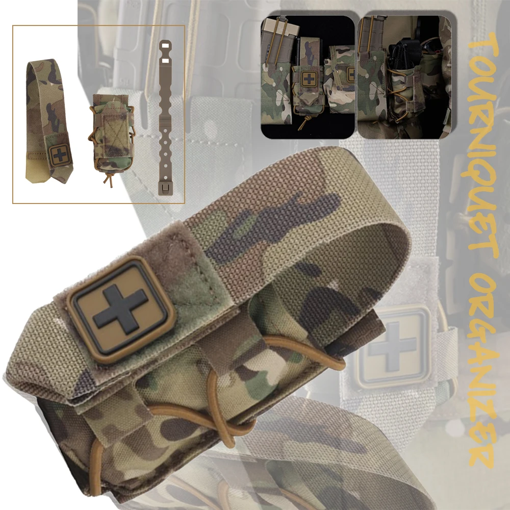 

Tactical Tourniquet Pouches Airsoft General Purpose MOLLE Tourniquet Medical Organizer Quick Deploy Trauma Kit Camping Equipment