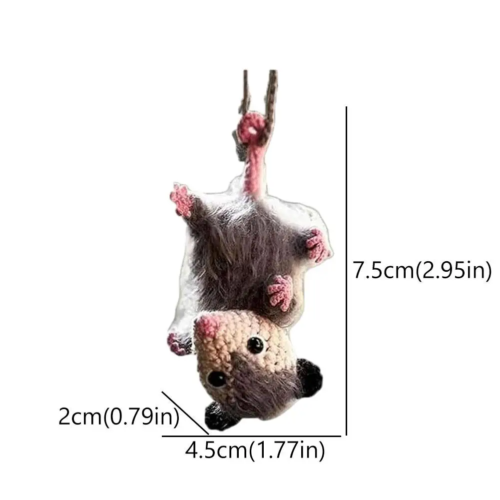 أفخم لطيف صغير ماوس سيارة مرآة الرؤية الخلفية قلادة الديكور أفخم ديكور السيارات الداخلي عشاق الحيوانات والسائقين هدية محببة #6