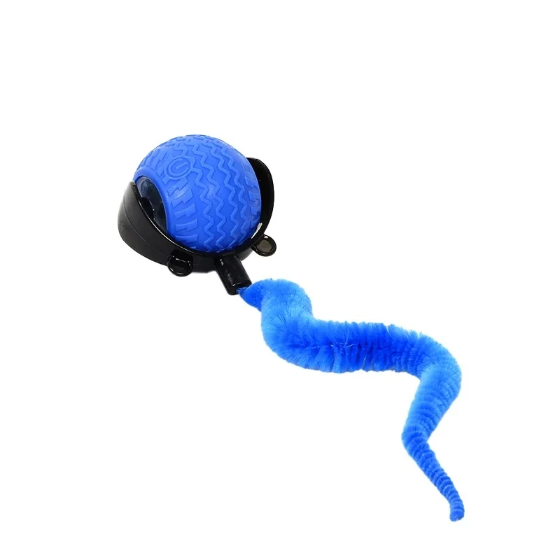 Electric Pet Ball Intelligent Obstacle Avoidance Cat Toy Rolling Ball Yo Pet Blue 51g 65g 7*5.5*6cm with Pet Ball Data Cable