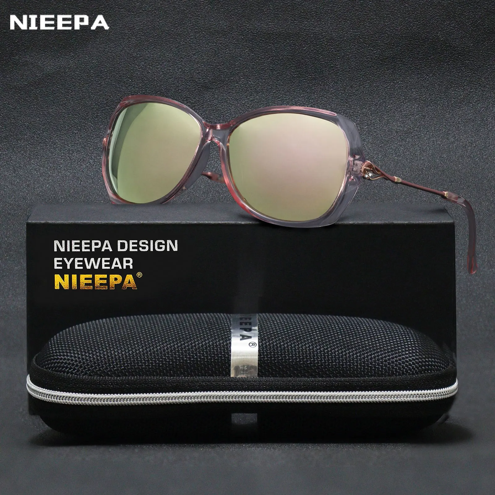 

Luxury Sungalsses Photochromic Women Elegant Travel Driving Oversized Polarized Sun Glasses Ladies UV400 Shades Eyewear