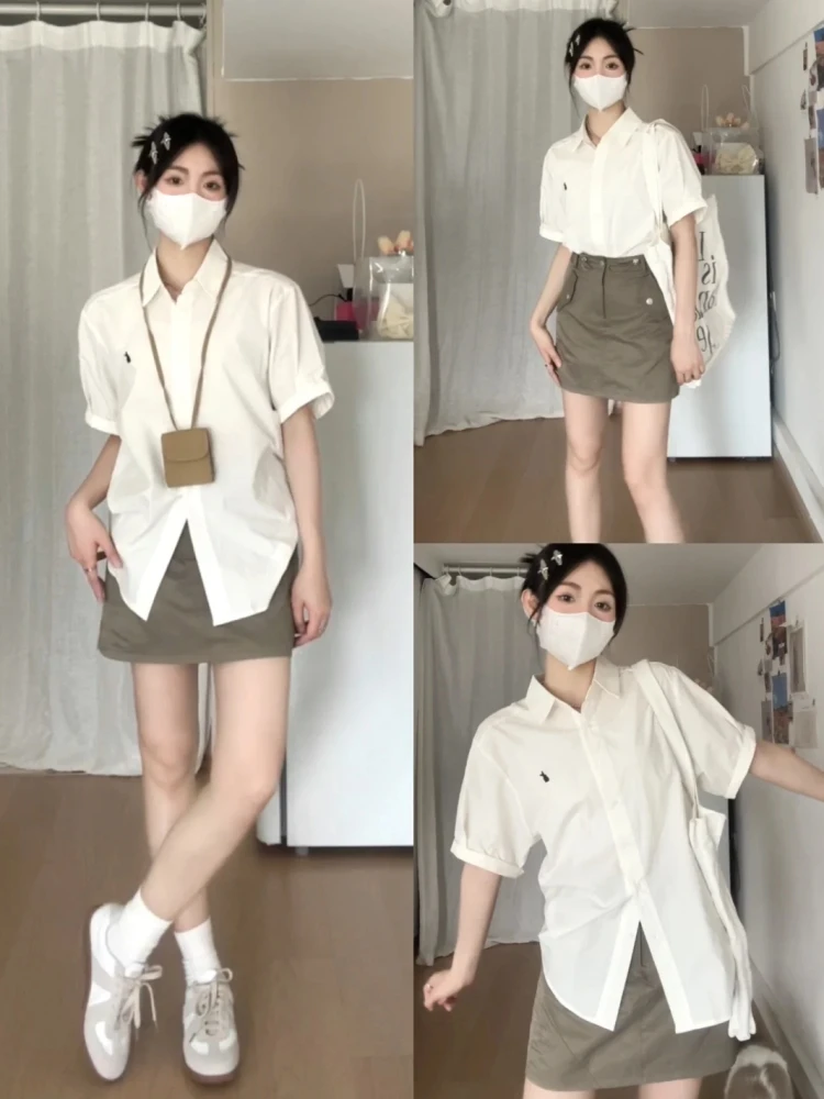 Weißer Kragen ort Sve Damen irt Sommer 2025, neues japanisches College-SLE-Design-Sensation-Top, süßes Sle-Lo...