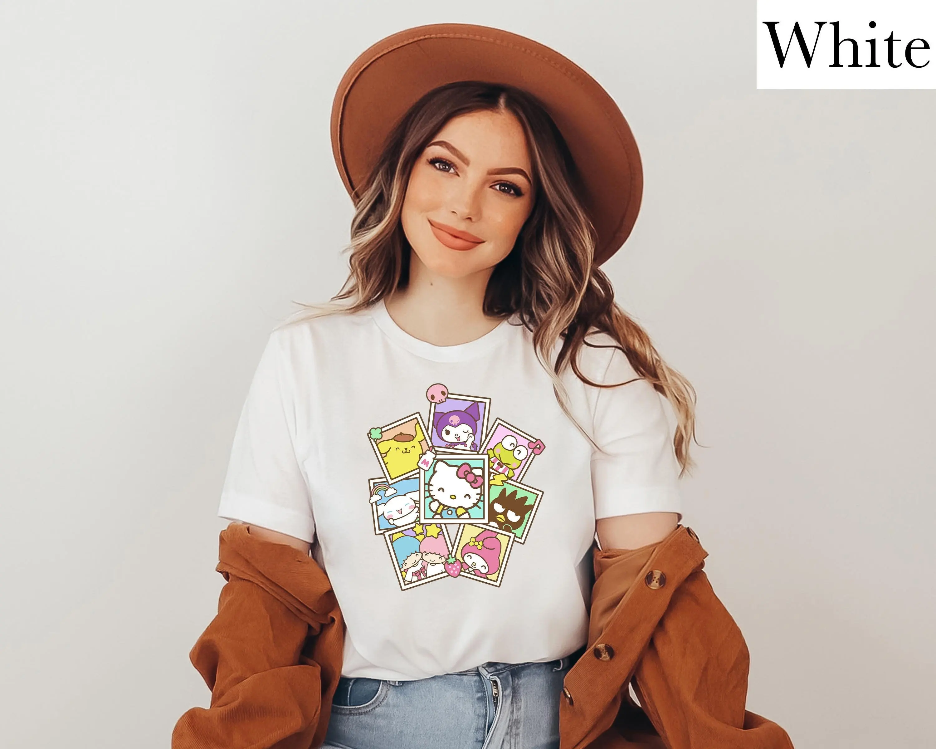 Hello Kitty Shirt Inspired Matching Shirt Hello Cat Shirt Kawaii Shirt Kitty Group Shirt Hello Cat Birthday Women Kids T-Shirt