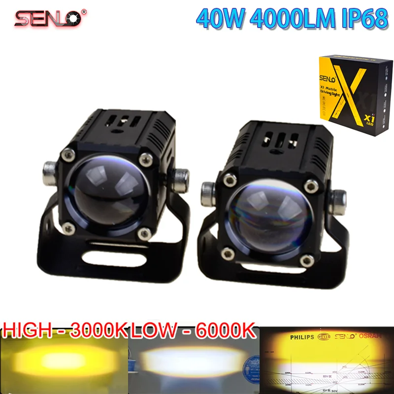 

Motorcycle LED HeadLight Auxiliary Spotlight Lamp Work Offroad Driving Fog Lamp Headlamp White Yellow Motorcycles Headlight Fog