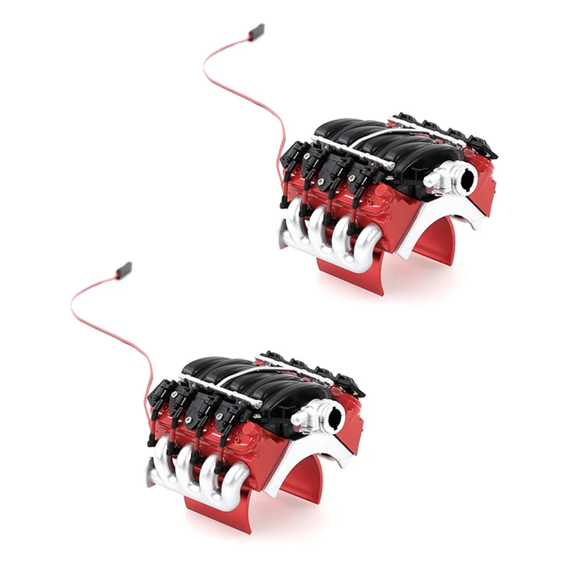 

WOTT-For Trx4 RC Car Accessories- DJV8 Engine Hood Radiator Fan(2 Pieces) For RC Car Upgrades