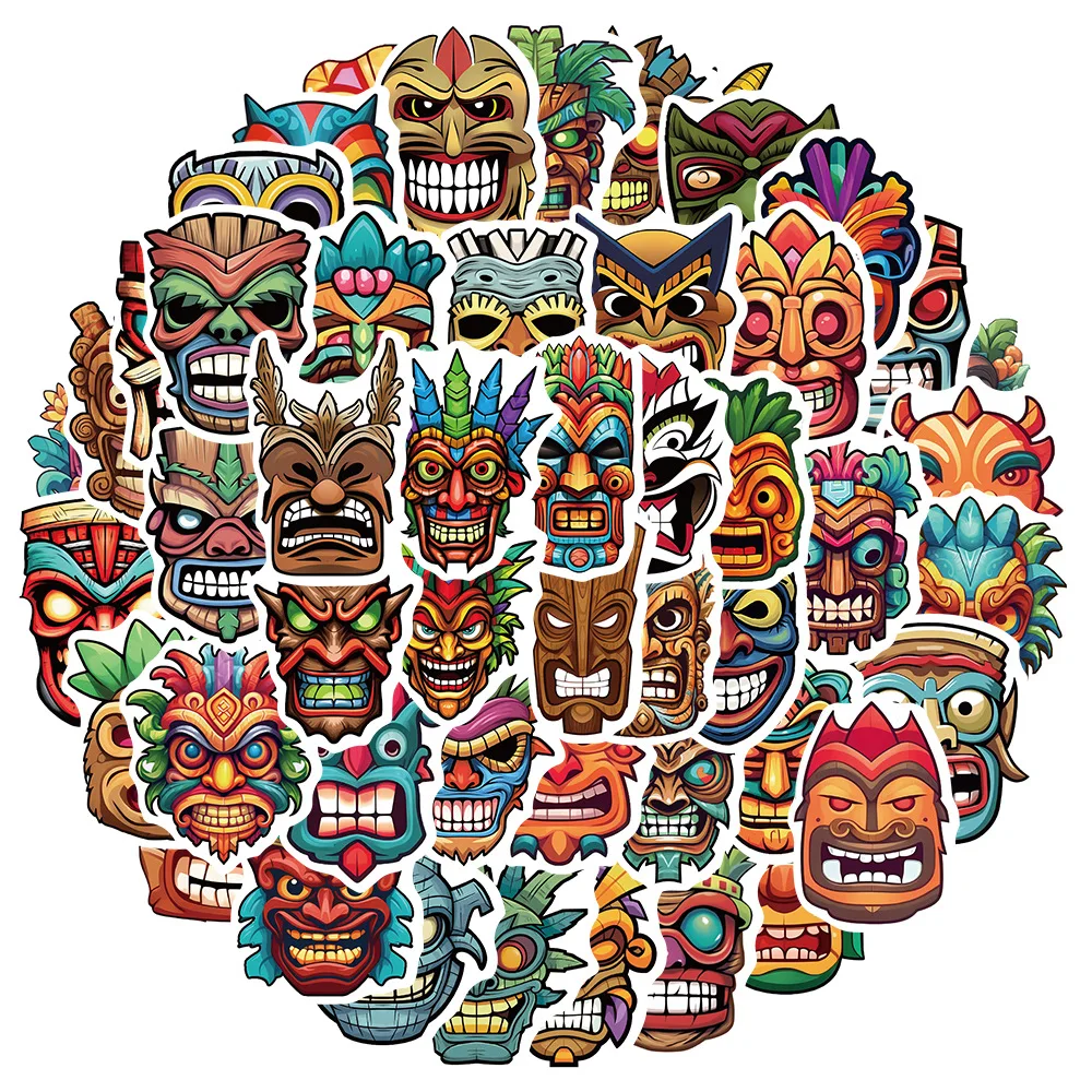 10/30/50Pcs Indigenous Mask Waterproof stickers For Suitcase Skateboard Laptop Luggage Phone Styling DIY Decal Pegatina