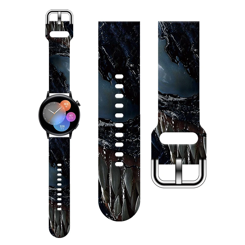 Disney Venom 20mm Printed Strap for Samsung Galaxy Watch 6/5/4 40mm 44mm Band Replaceable Bracelet 22mm for Amazfit Balance 45mm