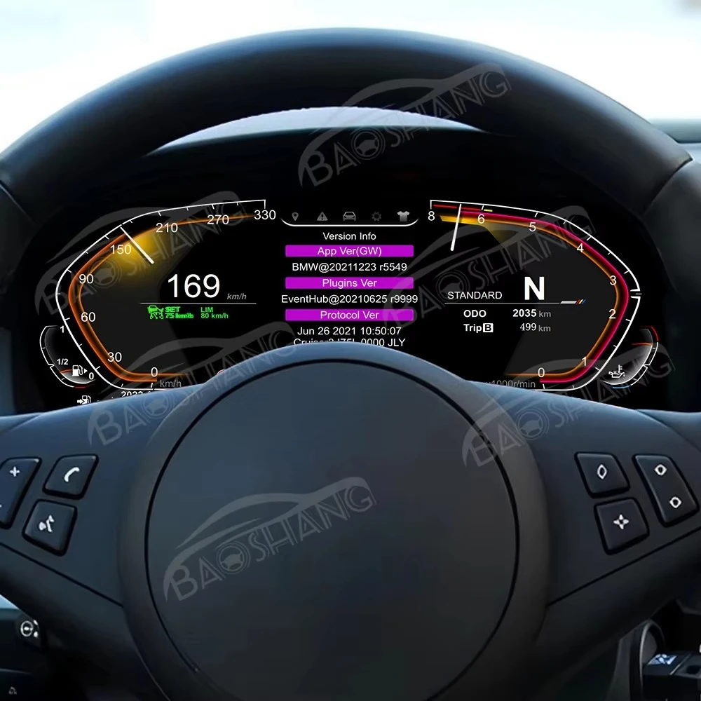 12.3''Digital Cluster for E60 E61 2003-2009 CIC CCC Car LCD Dashboard Instrument Panel Speed Meter Multimedia Cockpit Player